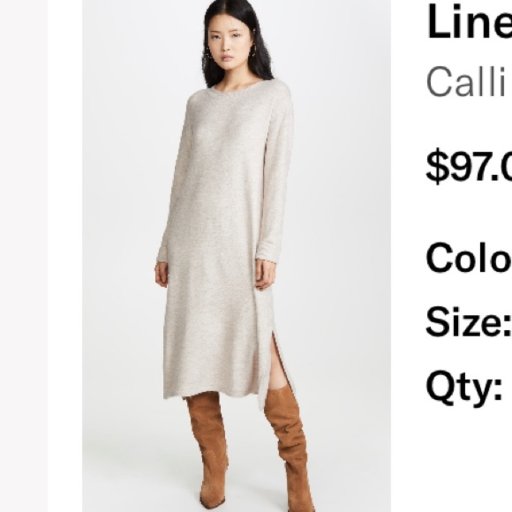 Line & Dot calli sweater dress size XS taupe